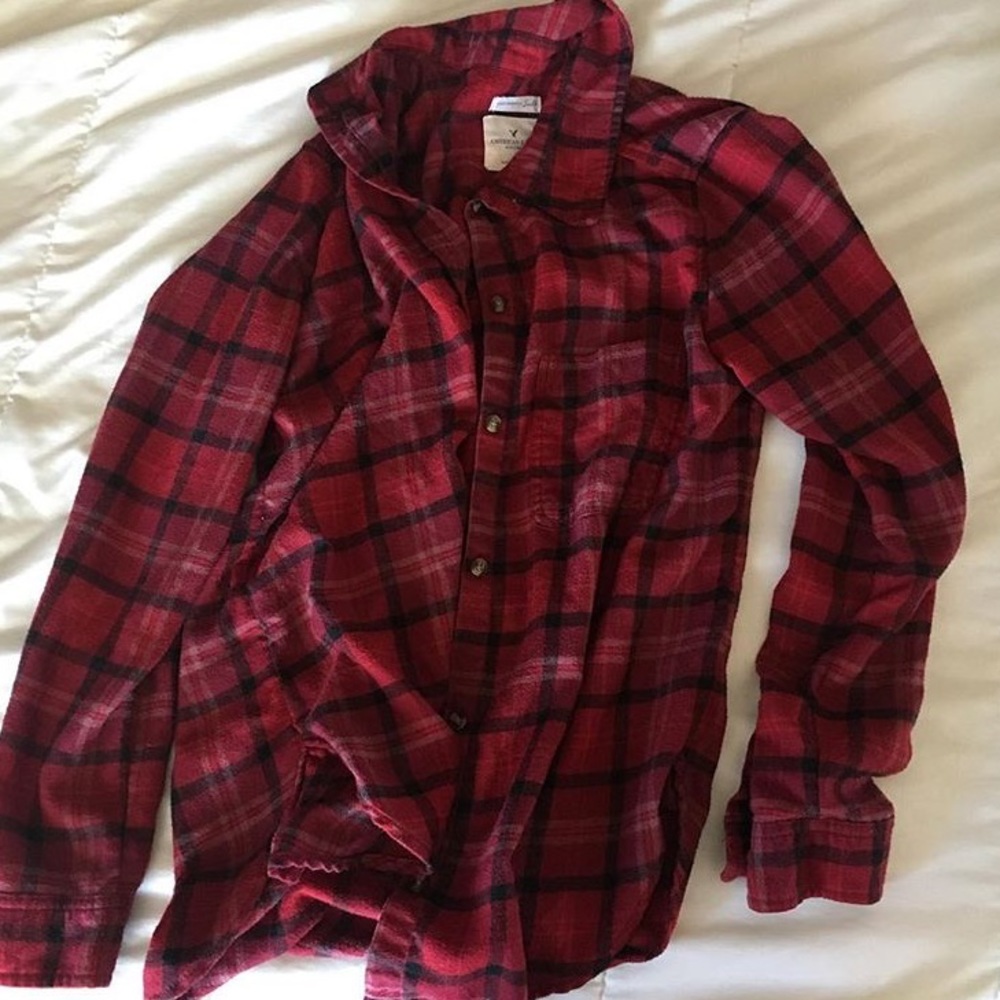 American Eagle red flannel